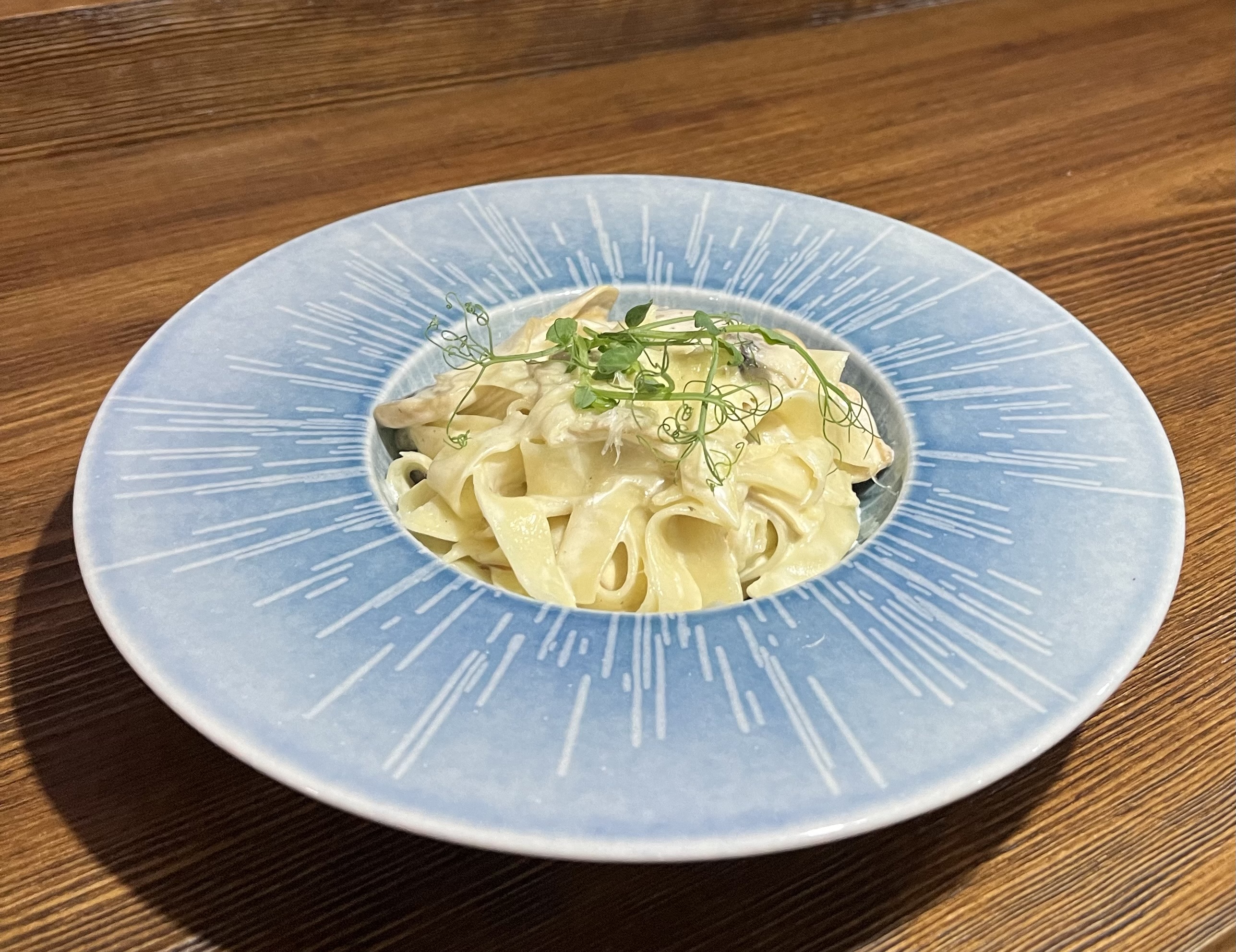 Фетучини с курицей и грибами