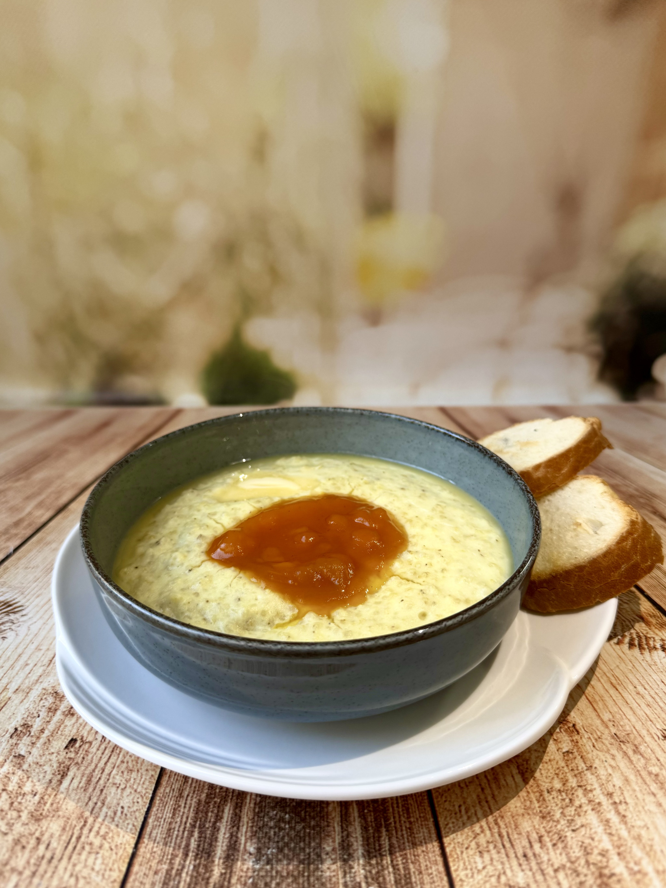 Пшённая каша с тыквенным конфи